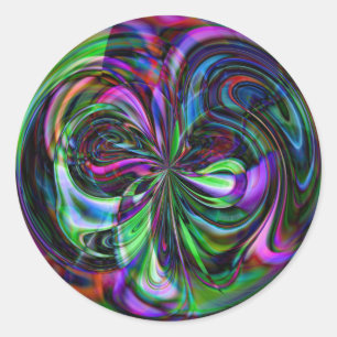 Mandala mágica do bastão - etiqueta abstrata do