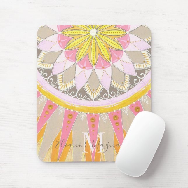 Mandala Morning Sun Fashionable Mousepad (Com mouse)
