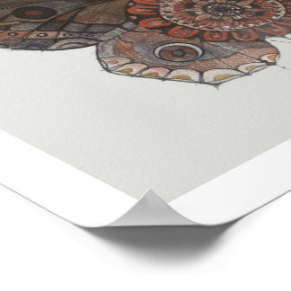 Mandala moth poster por Shelley