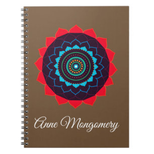 Mandala, Nome Personalizado Caderno Espiral