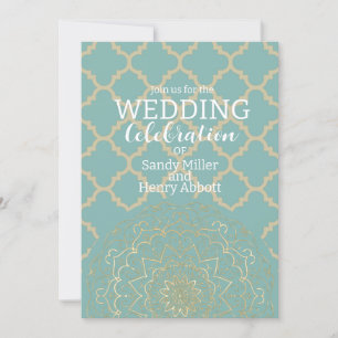 Mandala Oriental - Cartão de Convite para Casament