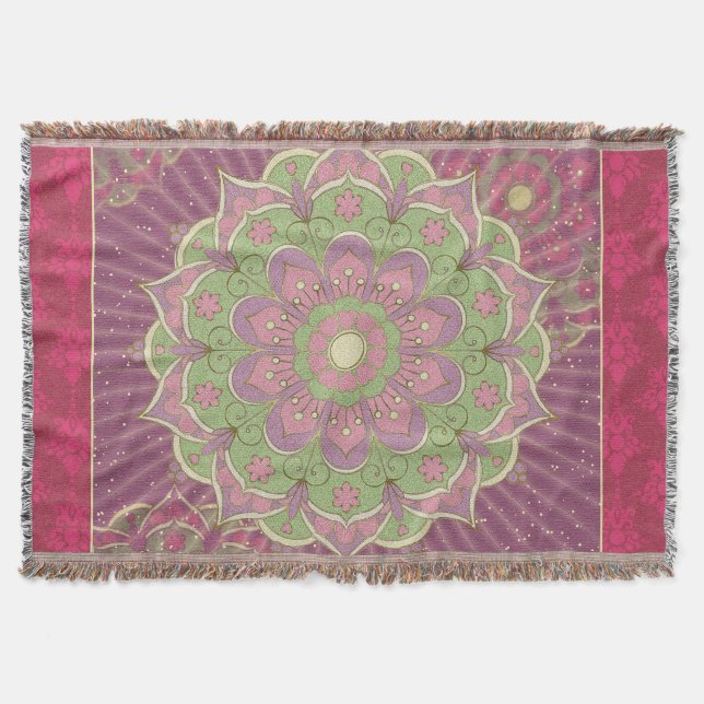 Mandala para cicatrização - Lançar cobertor (Frente)