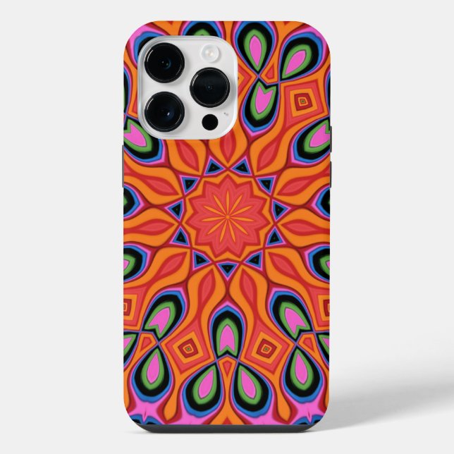 Mandala Retro Laranja Hipster (Verso)