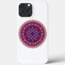 Mandala roxa e rosa