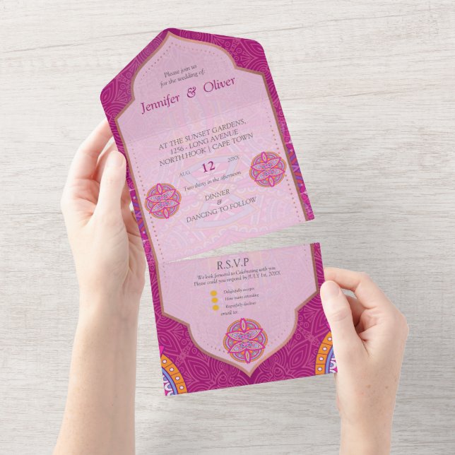 Mandala se mistura com Cerise Pink Blues e Orange (Aba destacável)