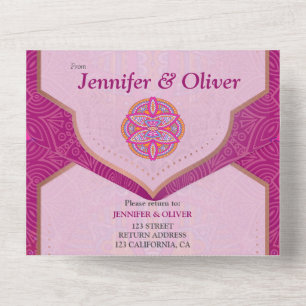 Mandala se mistura com Cerise Pink Blues e Orange