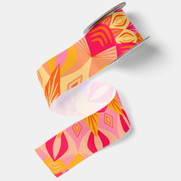 Mandala Sobreposta Laranja Rosa Amarelo