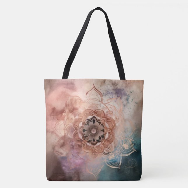 Mandala Tote Bag em uma Nebulosa (Frente)