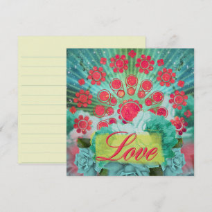 Mandala verde da nebulosa - cartão