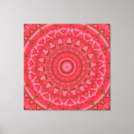 Mandala Vermelha Boho Geométrico Decoração de Decl