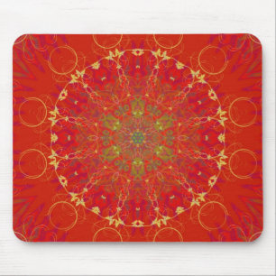 Mandala vermelha Mousepad de Sun da lua