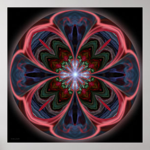 Mandala vívida das pétalas - impressão