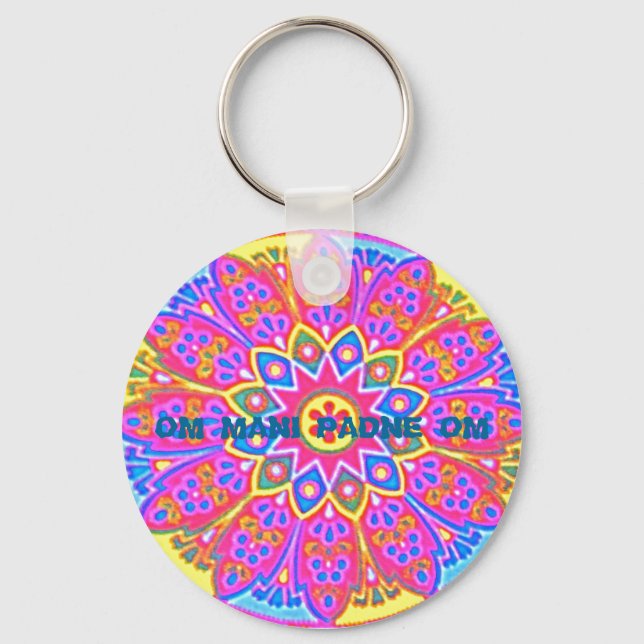 MANDALA W/ MANTRA Chaveiro (Frente)