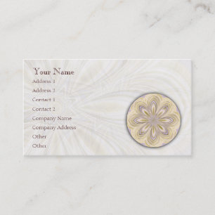 Mandala Waning dourada - cartão de visita
