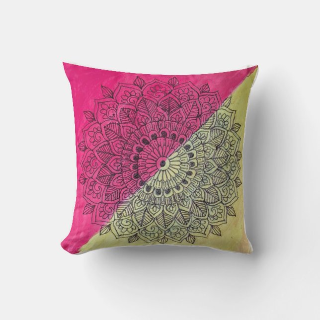 Mandalala de Almofada com Gradiente de Pôr do Sol (Frente)