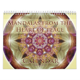 Mandalas do coração do calendário da paz 2015