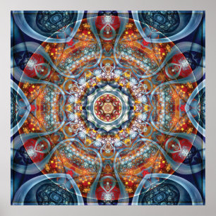 Mandalas do coração do poster da liberdade 25