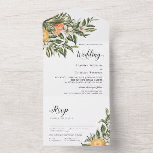 Mandarin Blooming Citrus Greenery Wedding