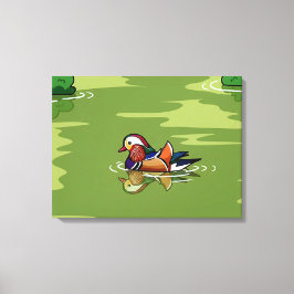 Mandarin Duck up close canvas print
