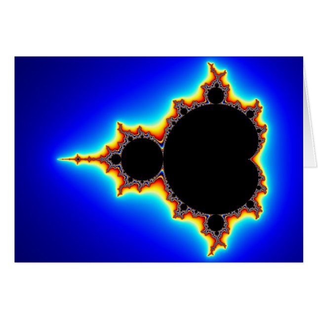 Mandelbrot original ajustou 03 - cartão do Fractal (Frente Horizontal)
