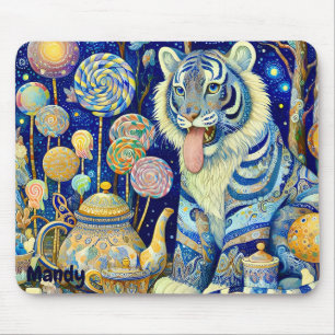 MANDY ~ Paisley Tiger ~ tea party ~ Mousepad