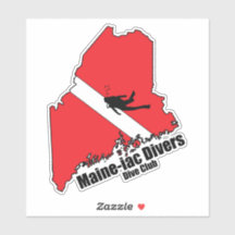 Maneiac DIvers Silhouette Logo Die Cut adesivo