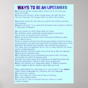 Maneiras de ser um poster de Upstander