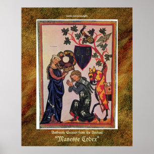 Manesse Codex excerto Impressão de Arte Religiosa