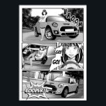 Manga Mini Cooper Poster<br><div class="desc">Original Manga Mini Cooper Poster Cooperwerks apresenta a arte original de Mini Cooper feita por ventilador</div>