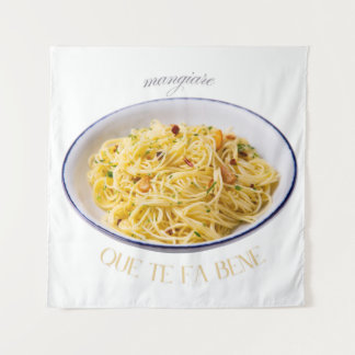 Mangiare Pasta Art Tapeçaria