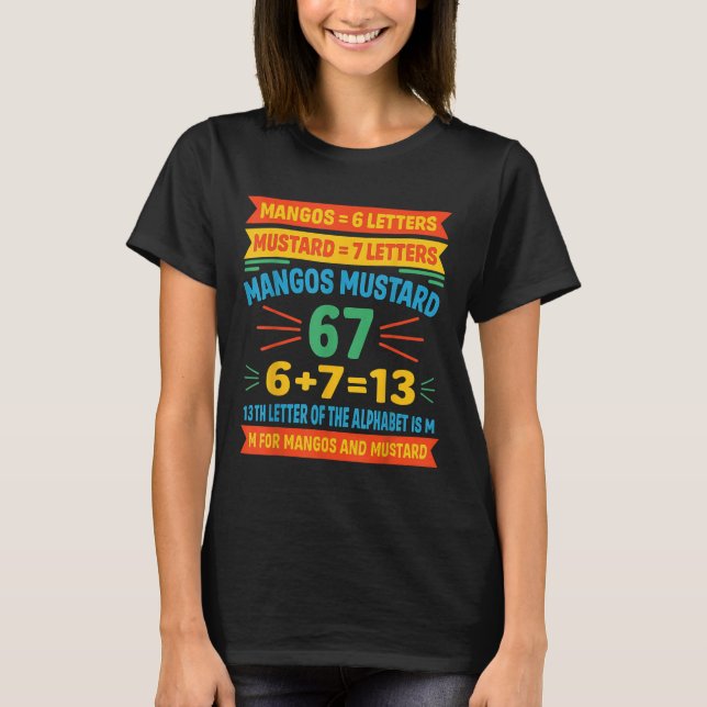 Mangos Mostarda 67 Camiseta Código Alfabeto Divert (Frente)