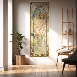 Manhã Acordando Arte Nouveau Poster Set 3/4 Mucha