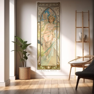 Manhã Acordando Arte Nouveau Poster Set 3/4 Mucha