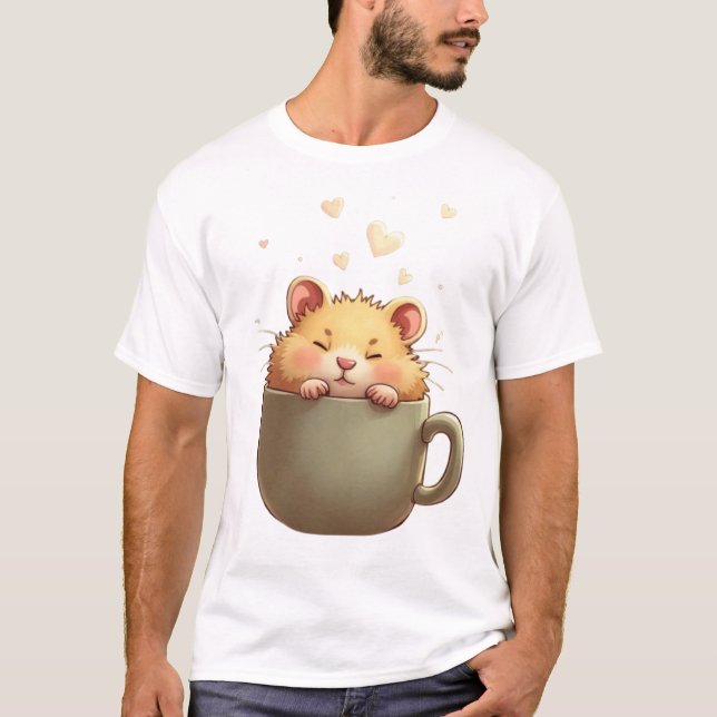 Manhã de Sugela - Camisa de Café de Hamster Cozy (Frente)