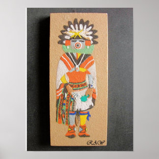 "Manhã" Kachina e impressão de pintura