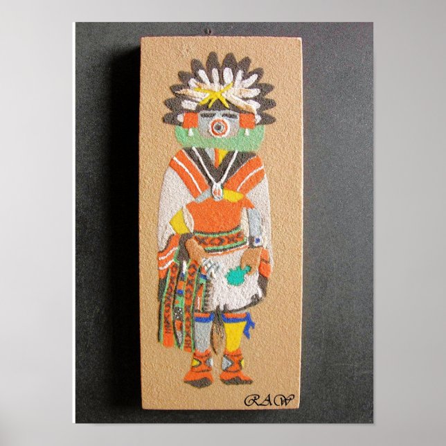 "Manhã" Kachina e impressão de pintura (Frente)