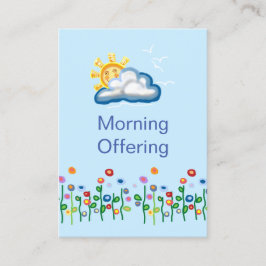 Manhã oferecendo Cartão de Oração