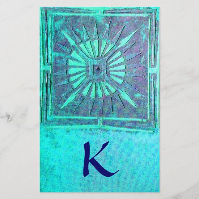 MANHÃ STAR MONOGRAM, azul turquase (Frente)