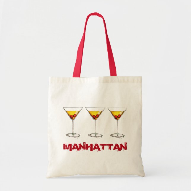 Manhattan Cocktail Glass Nova Iorque NYC Bolsa (Frente)