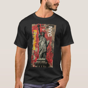 Manhattan Nyc Liberty Statue Mens Modern t-shirt b