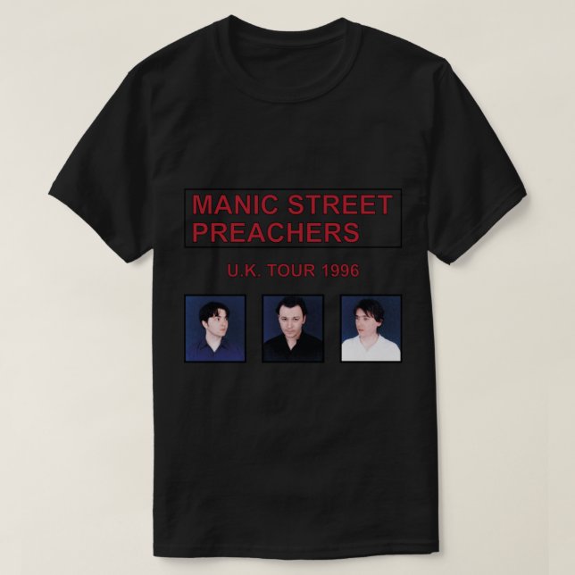 Manic Street Preachers Uk 1996 T-Shirt (Frente do Design)