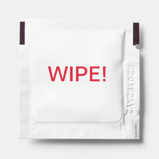 Manipulação do Sanitzer com o lembrete "WIPE!"