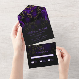 Manipulador Gótico Floral Roxo Púrpura Escuro