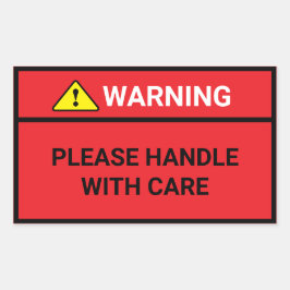 Manipule com as etiquetas de cuidado para caixas d