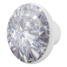 Manípulo redondo de diamante branco esmaecido