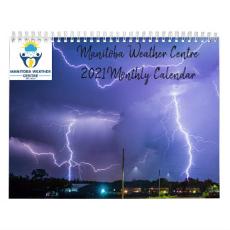 Manitoba Weather Center 2021 Calendário Mensal