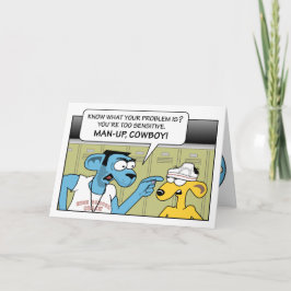 Manly Cowboy 50º Cartão de Aniversário