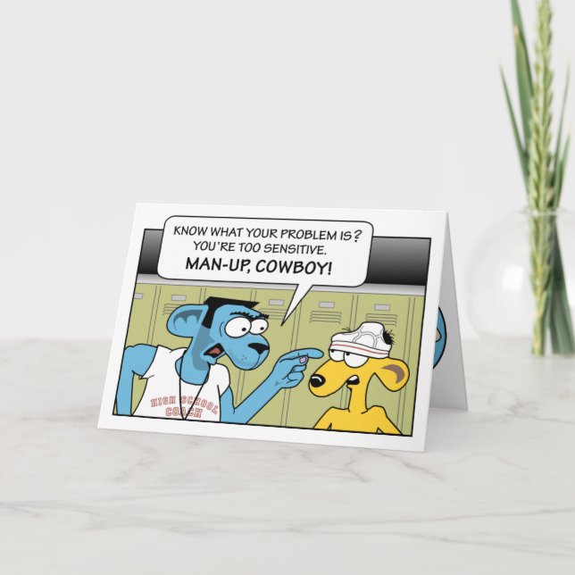 Manly Cowboy 50º Cartão de Aniversário (Frente)