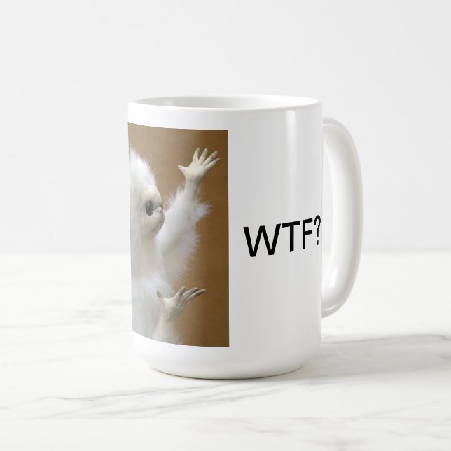 Mano... WTF, caneca de café (Gato Persa) (Frente Esquerda)
