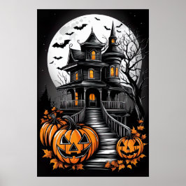 Mansão de Sombras, Poster de Halloween Assombrante